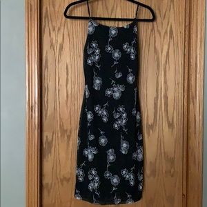 Black and white floral dress